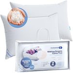 Continental Bedding 100% White Goose Down Pillow. Queen Size [Soft] (Set of 2)