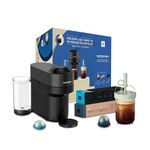 Nespresso Vertuo Pop+ Coffee and Espresso Machine by De’Longhi, Liquorice Black, Iced Coffee Pack with Travel Mug, Iced Coffee Capsules, Cold Brew Style capsules