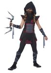 Girls Black Ninja Costume Large