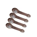 BabySafeHouse Safety Lock for Cabinet, Drawer, Fridge, Cupboard for Child & Infant Safety, Furniture Latch with 3M Adhesive (Pack of 4) (Brown)