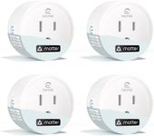 EIGHTREE Matter Smart Plug, Homekit Supported, Smart Plugs That Work with Alexa, Siri & Google Home, WiFi Plug with Remote Control, Timer & Schedule, Matter Smart Home 2.4GHz Wi-Fi Only