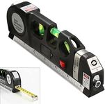 Multipurpose laser spirit level Built-Inn 8 Feet Measure Tap - Ruler, Laser Spirit Level Laser beam Line for Photos Frame Picture Hanging, TV Bracket, Carpenter Door frame Bricklayers Brick Wall Floor