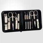 Korean Nail Clipper! World No. 1. Three Seven (777) Premium Quality Gift Travel Manicure Grooming Kit Nail Clipper Set (11 PCs, 810BG), Made in Korea, Since 1975