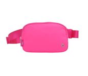 KOLT 1L Fanny Pack Waist Pack Everywhere Belt Bag, Crossbody and Bum Bag with Adjustable Strap Water Resistant for Men and Women (Hot Pink)