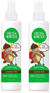 Fresh Monster Kids Detangler Spray Coconut, 2 count, 8 ounce bottles for FINE to NORMAL hair types