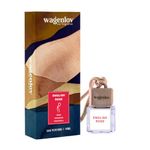3003BC Wagenlov English Rose Premium Car Perfume Air Freshener Rose, Tonka Beans & Patchouli Fragrance Long Lasting Essential Oil in Glass Pod with Wooden Diffuser - 10 ml