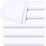 Utopia Bedding Flat Sheets - Pack of 6 - Soft Brushed Microfiber Fabric - Shrinkage & Fade Resistant Top Sheets - Easy Care (California King, White)