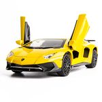 VARIYA ENTERPRISE Alloy Collectible Lamborghini Toy Vehicle Pull Back Die-Cast Car Model with Lights and Sound-White