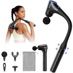 RENPHO Massage Gun with Extension Handle for Independent Reach, Detachable 4-in-1 Neck & Back Massager, 10mm Deep Tissue Muscle Massager, Handheld Relaxation Tool, Portable Gift for Men Women