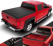 DNA Motoring TTC-RU-034 Truck Bed Soft Vinyl Roll-Up Tonneau Cover Compatible with 07-13 Silverado/Sierra 1500 6.5Ft Bed