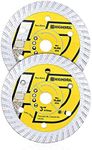 HIGHDRIL Tile Diamond Blade,2pcs 3In/75mm x Arbor 3/8Inch/10mm Turbo Blade for Ceramic,Hard Porcelain,Glazed Tiles Marble Dry Cutting disc（10MM Arbor）