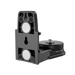 Magnet Level Bracket, Strong L-Shape Magnetic Bracket Leveling, Multifunctional Wall Mount Lase-r Level Adapter | 360 Degree Rotation, 5/8, 1/4 Thread Wall Mount Bracket for All Type of Level (Black)