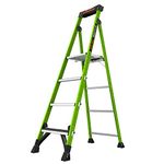 Little Giant Ladders, MightyLite 2.0, 6' Stepladder with Ground Cue, Fiberglass, Type IAA, 375 lbs Weight Rating, (15406-001), Green