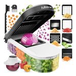 Fullstar (Core Series) Vegetable Chopper & Mandoline Slicer - 6 Stainless Steel Blades - Julienne Cutter, Grater & Coarse Shredder - Dishwasher Safe, BPA-Free (Core 6-in-1, White)