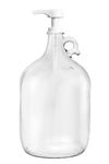 Gallon Glass Pump Dispenser Bottle, Large Jug Laundry Liquid Detergent Dispenser with Pump for Laundry Room Organization, Soap, Fabric Softener, Commercial Condiment Dispenser- 128 oz by Kitchentoolz