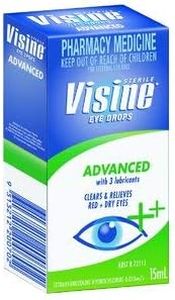 3 PACK OF Visine Advanced Relief Eye Drops 15Ml