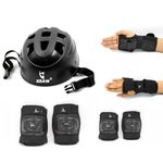 Skating Guard, Protective Skating Guard Kit Skate, Cycling Protection Set Multi Sport Gear for Children, Helmet Elbow Guards Knee Caps & Hand Gloves (Medium ( 8 to 14 Years))