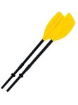 Aggloz | Kayak Paddle Oar | Adjustable Portable Detachable Paddles Oars for Inflatable Boat Kayaking Boating Canoeing Surfing Outdoor Water Sports | TWIN PADDLES (Yellow Paddles)