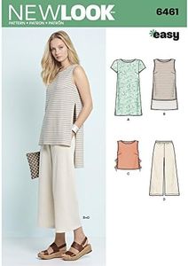 NEW LOOK Patterns Misses' Dress, Tunic, Top and Cropped Pants A (6-8-10-12-14-16-18) 6461