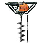 DVI 63CC Heavy Duty Earth Auger Machine with 2 Stroke Petrol Engine for Fencing, Plantation & Digging Holes | 63CC Earth Auger Can Dig Holes in Every Type of Soil (with 6" INCH BIT)