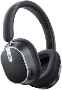 Hybrid Active Noise Cancelling Headphones,120H Playtime Wireless Headphones Bluetooth 6.0 with Power Display, 6-Mic ENC Calls, Hi-Res Audio Over Ear Headphones Foldable Headset for Travel Game Black