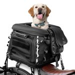 Goldfire Motorcycle Dog/Cat Carrier, Portable Pet Carrier Voyagers Dog Carrier Crate for Street Glide Road King with Luggage Rack or Sissy Bar UTV ATV Touring Trike Models(Black)