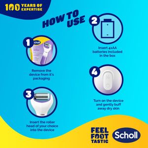 Scholl ExpertCare Electric Foot File – Smooth Hard Skin Removal