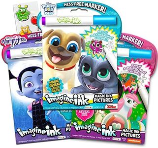 Disney Magic Ink Coloring Book Set for Girls Toddlers Kids -- 3 Imagine Ink Books Featuring Disney Junior Vampirina, Puppy Dog Pals, Sunny Day with Invisible Ink Pens and Owl Stickers