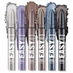 6PCS Eyeshadow Stick Set, Shimmer Cream Eyeshadow Pencil Crayon, Waterproof Long Lasting Eyeshadow Stick Sets Create Glitter Eye Makeup (6PCS/Set D)