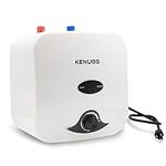 KENUOS Mini-Tank Electric Water Heater 2.5 Gallon Under Sink Instant Hot Water Heaters,110V 120V 1.5KW White Small Compact Tank Storage on Demand Wall or Floor Mounted Safety Valve Easy to Install