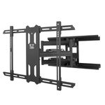 Kanto PDX650 Full Motion Articulating TV Wall Mount for 37-75-inch TVs | Integrated Cable Management | Swivel and Tilt| Black