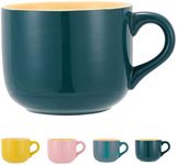 TeenFighter Porcelain Large Oatmeal Mug - 23 Ounces(680mL) Wide Coffee Mug, Breakfast Cup and Soup Bowl, Microwave and Dishwasher Safe, Ceramic Mug for Milk, Tea, Fruit, Ice Cream…