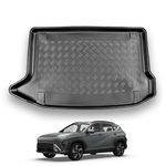 Nomad Boot Liner Compatible with Hyundai Kona 2018+ [Electric] Recyclable Non-Toxic Plastic (PE) Boot Floor Upper Position Tailored Fit Car Floor Guard Tray Black Fitted Dog Friendly Waterproof