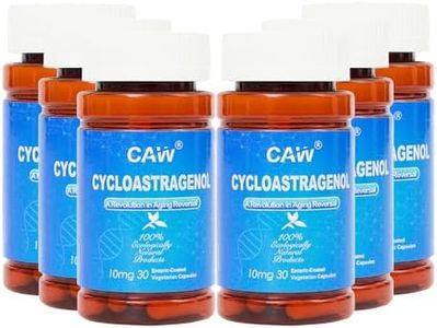 CAW Hypersorption Cycloastragenol | Telomere Lengthen DNA Repair | Non-GMO, Made in USA | 10Mg 30Enteric-Coated Vegetarian Capsules 6 Bottles