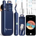SELLASTIC Ear Cleaner Tool Kit, Ear Wax Removal with HD Camera & WiFi Connection, Flexible Otoscope Camera Light for iOS & Android, Safe Ear Cleaning for Adults & Baby - 1 Year Warranty