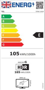 TCL 75" 4K Smart TV – Ultra HD LED Display, Streaming Apps