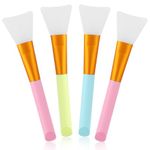 4pcs Face Mask Brush for Facial,Silicone Face Mask Applicator Soft Face Brush for Sleeping Mask, Mud Mask, Hairless Body Lotion