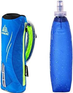 AONIJIE Man and Women Outdoor Sports Marathon Handheld Hydration Pack Bag Hiking Running Hand Hold Bag (Blue+1pcs 500ML Soft flask)