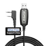 USB Programming Cable PL2303 for Two Way ham Portable radios: UV-5R,BF-F8HP, BF-888S,UV82HP,GT-3,UV-9S,BF-R3 (Black)