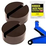 2-Pack of Rubber Jack Pads (Slotted Pucks) - Universal, Standard-Size Adapter - Frame Rail Protector Puck/Pad Keeps Pinch Weld, Paint and Metal Safe - by Mission Automotive