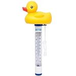 Aquatix Pro Floating Pool Thermometer Premium Duck Shape Water Temperature Thermometers with String, Shatter Resistant, for All Outdoor & Indoor Swimming Pools, Spas, Hot Tubs, Jacuzzis & Aquariums