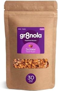 gr8nola THE ORIGINAL - Healthy, Low Sugar Granola Cereal - Made with Superfoods, Whole Almonds, Honey, Cinnamon and Flaxseed, Soy Free, Dairy Free and No Refined Sugar - 30oz (1.8 lb) Resealable Bag