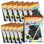 8pc Magical Scratch Book for Kids - Return Gifts Birthday Party for Kids - Best Birthday Return Gifts for Kids in Bulk - Magic Drawing Set Painting Activity Book Doodle Books - Scratch Note Book