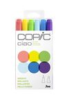 Copic Marker Ciao Markers 6/Pkg-Brights, Fine, Multi-Coloured