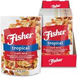 Fisher Snack Tropical Trail Mix, 3.5 Ounces (Pack of 6), Banana Chips, Almonds, Cashews, Dried Sweetened Pineapple and Mango