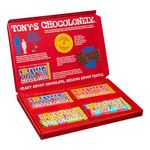 Tony's Chocolonely Milk Chocolate Best Sellers Gift Box - Milk Chocolate Bars - 180g x 4 Flavours - Gifting Package - Belgian Fairtrade Chocolate