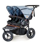 Out ‘n’ About Nipper Double Stroller | Tandem Pushchair | Newborn - 4 Years | All-Terrain Twin Buggy | Rocksalt Grey | Rain Cover and Removable Basket Included