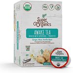 Super Organics Awake Black Tea Pods With Superfoods & Probiotics Keurig K-Cup Compatible Energy, Revitalizing, Refreshing Tea USDA Certified Organic, Vegan, Non-GMO, Natural & Delicious, 10ct
