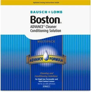 Boston Confezione multipla di soluzione condizionante Advance Cleaner: 3 detergenti da 30 ml, 3 soluzioni condizionanti da 120 ml, soluzione per lenti a contatto per lenti a contatto rigide gas permea