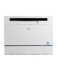 BLACK+DECKER Countertop Dishwasher, Counter Dishwasher with 6 Wash Programs, 6-Place Setting Capacity, Stainless Steel Interior, ENERGY STAR Certified, BCD6SD, White